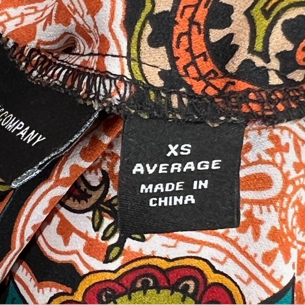 NEW YORK &‎ CO XS Paisley High-Neck Top Office Fall Print - Picture 11 of 12